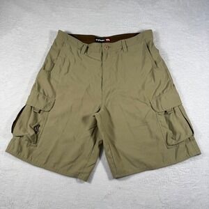 Tony Hawk Cargo Shorts Mens 34 Tan Skater Utility Polyester Khaki Streetwear Y2K